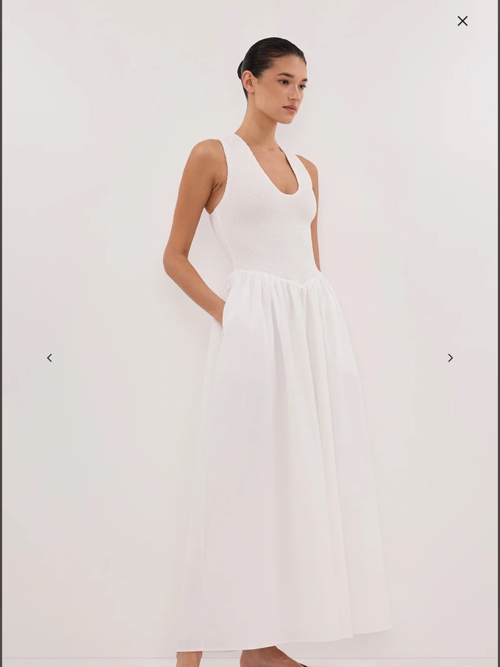 DISSH Florence White Cotton Midi Dress - Picture 4 of 7
